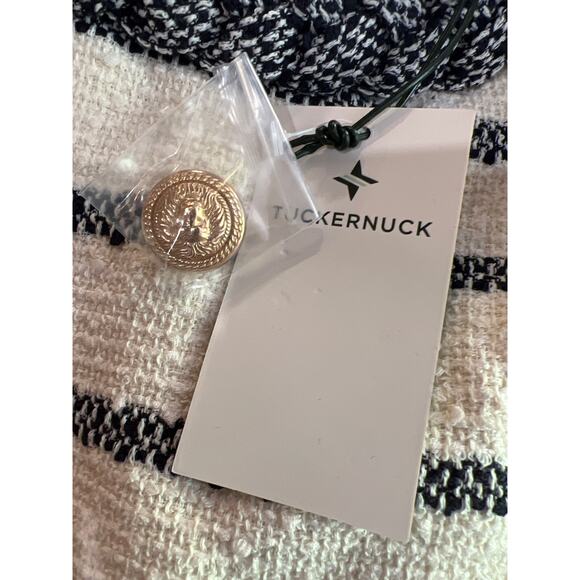 TUCKERNUCK Navy Stripe Tweed Sleeveless Jackie Dress NWT Size Medium - Picture 8 of 8